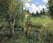 Camille Pissarro the riparian oil